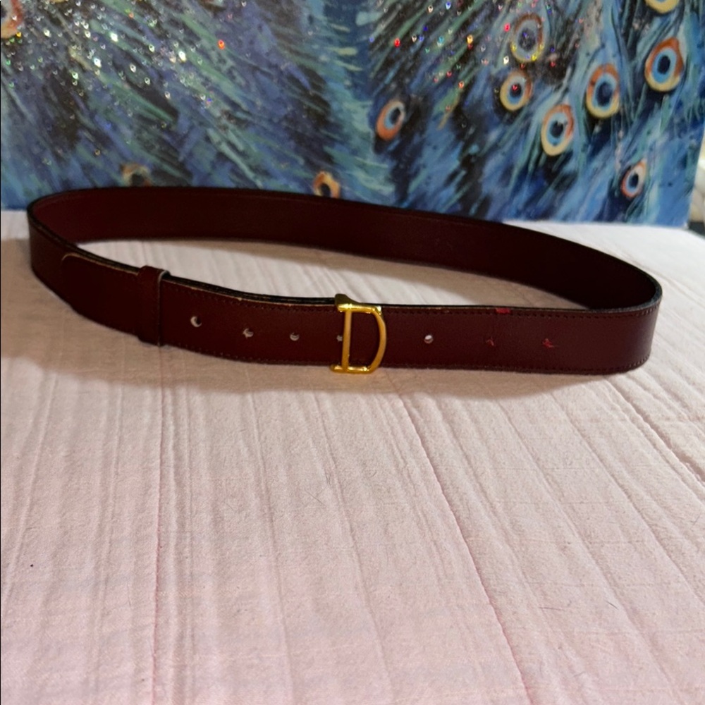 Vintage Cartier Belt with Gold Tone Buckle